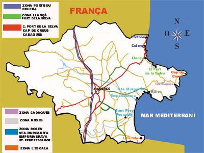 Mapa de platges de l'Alt Empord�